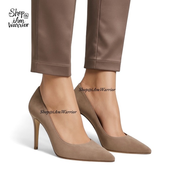 White House Black Market taupe suede pointed toe stiletto heels *shop@iamwarrior - Picture 3 of 12
